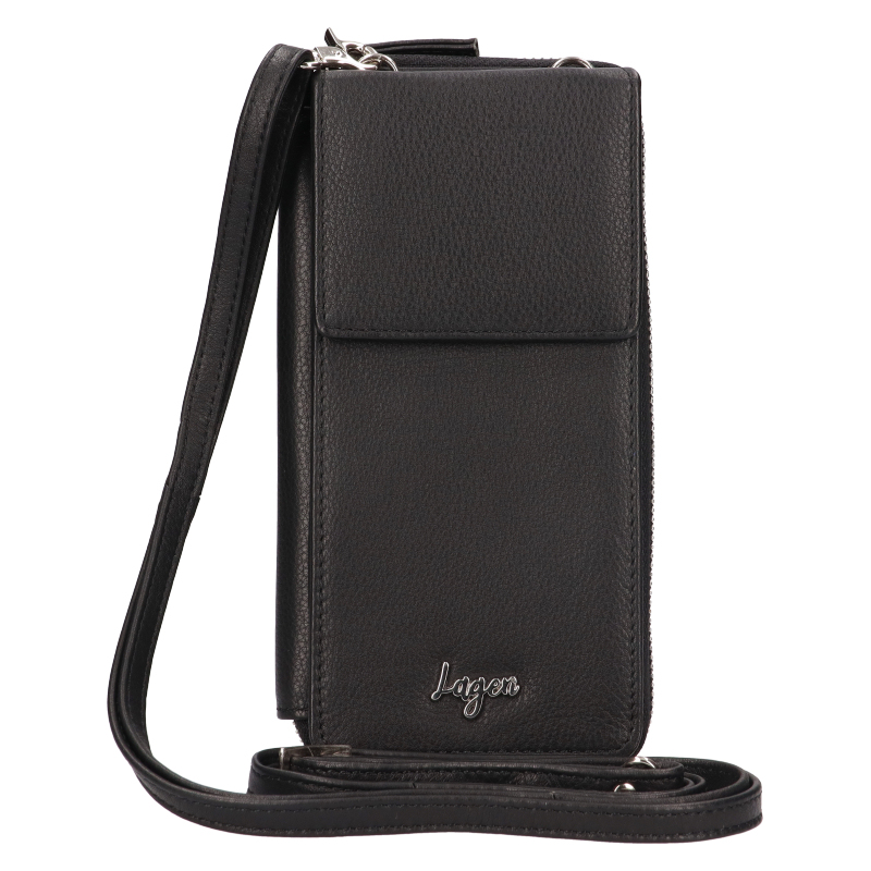 Peněženky - Lagen dámská peněženka kožená -kabelka BLC/5699-černá/black