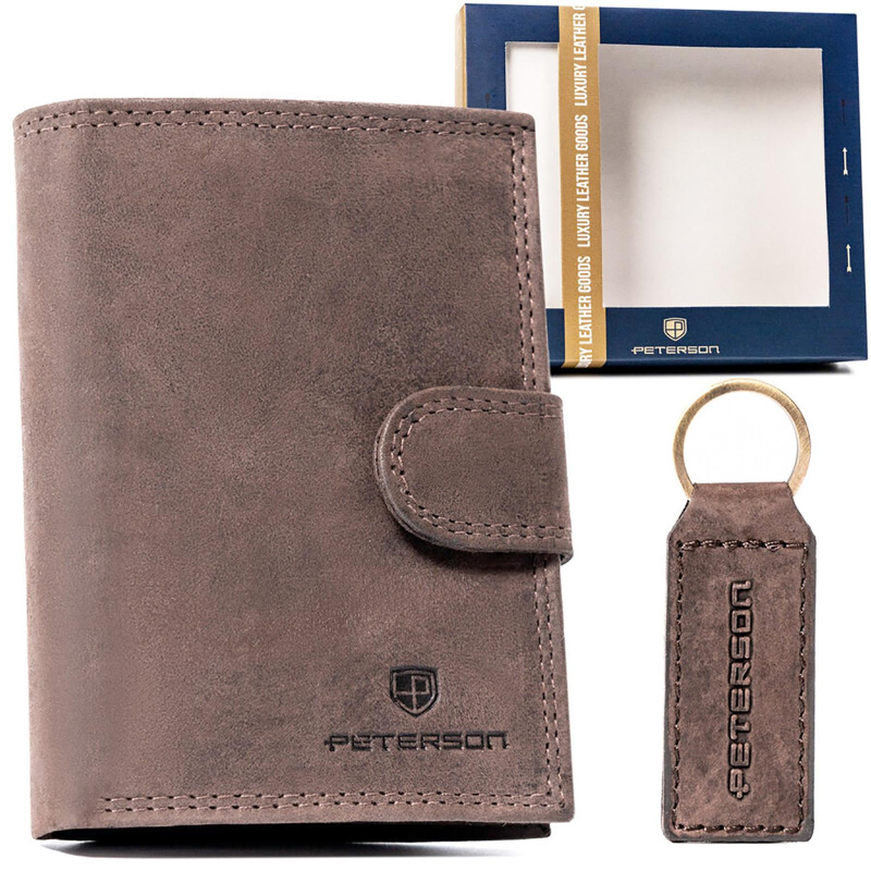 Pánská dárková sada Peterson PTN SET-M-1542L-CHM hnědá