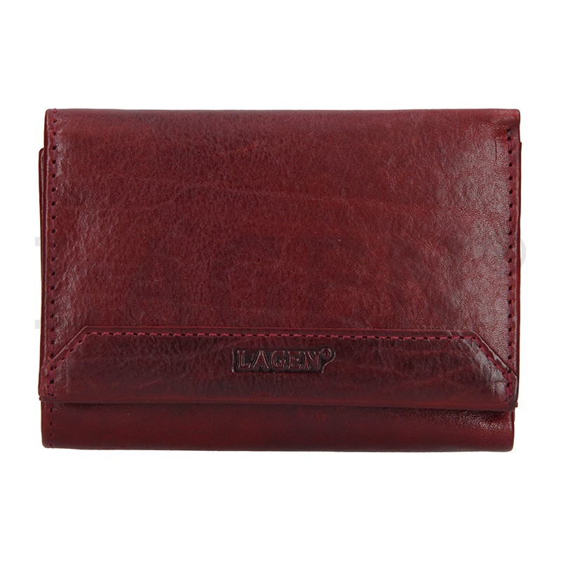 Lagen dámská peněženka kožená LG-10/T-vínově červená - W.RED