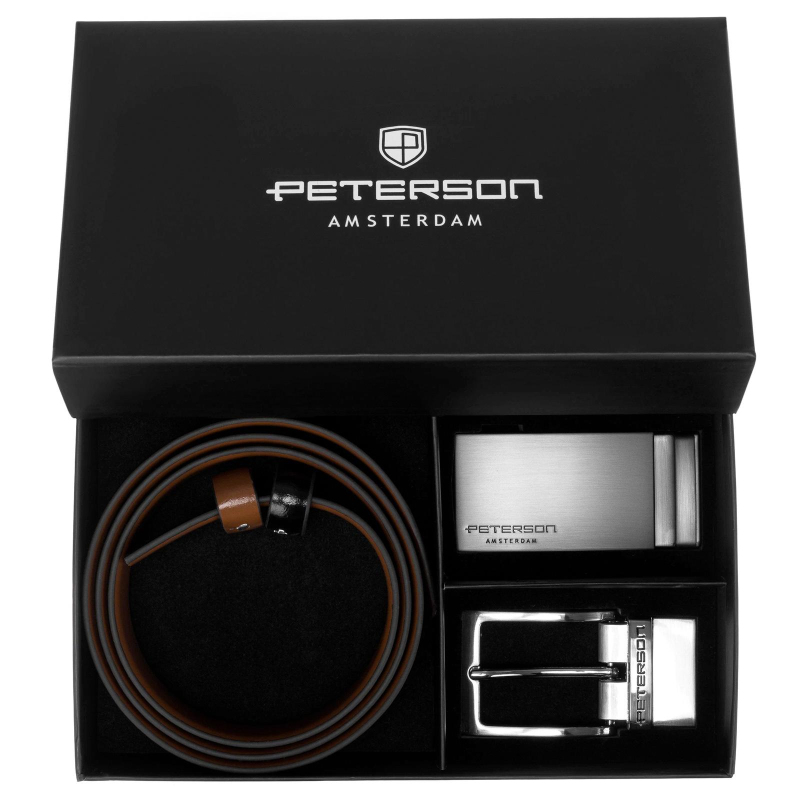 Pánská dárková sada Peterson PTN KL-B005-S001 BLACK-BROWN 115 Pánská dárková sada Peterson PTN KL-B005-S001 BLACK-BROWN 115