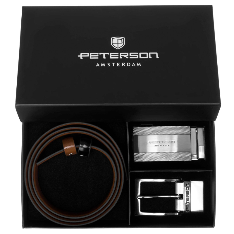 Pánská dárková sada Peterson PTN KL-B007-S001 BLACK-BROWN 115 Pánská dárková sada Peterson PTN KL-B007-S001 BLACK-BROWN 115