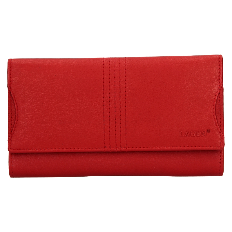 Peněženky - Lagen dámská peněženka kožená BLC/4735 - červená - RED