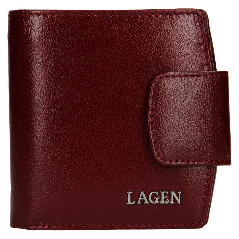 Peněženky - Lagen dámská peněženka kožená 50465 - vínová - CHERRY