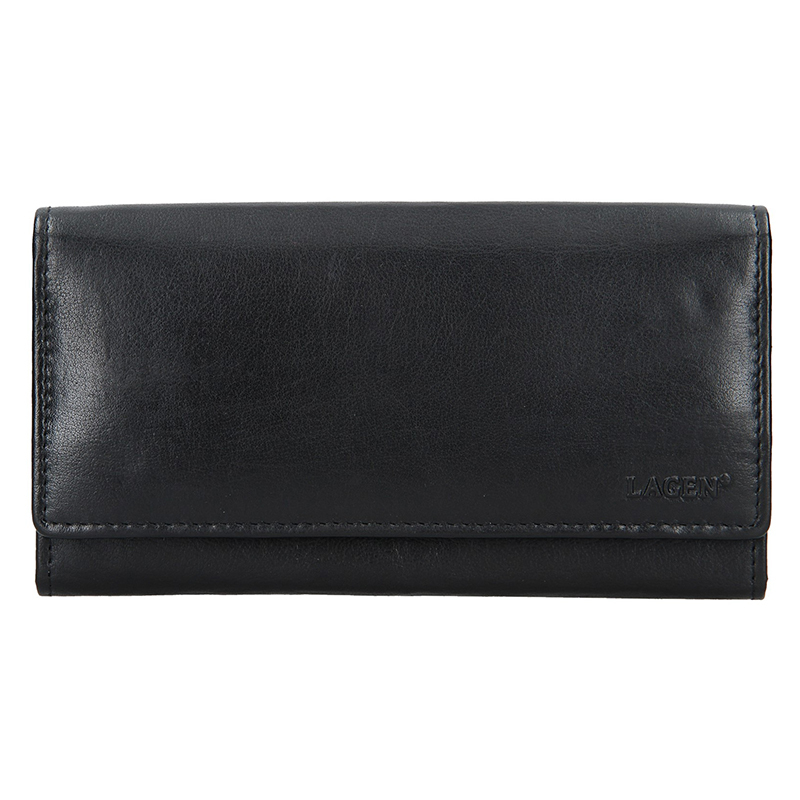 Peněženky - Lagen dámská peněženka kožená V-40 - černá - BLK