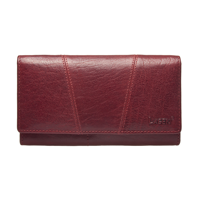 Peněženky - Lagen dámská peněženka kožená PWL-388/T - červená - RED