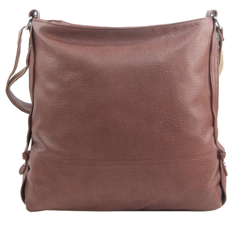 TESSRA Velká starorůžová crossbody dámská kabelka TESSRA Velká starorůžová crossbody dámská kabelka