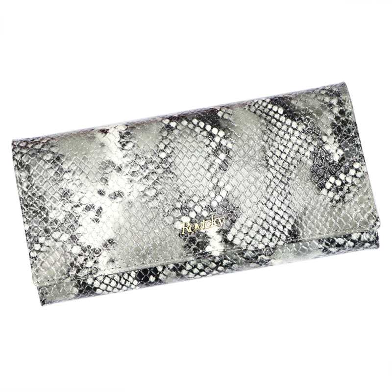 Peněženky - Dámská peněženka Rovicky 8801-SNR RFID stříbrná