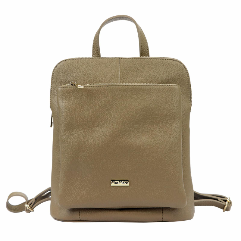 Dámský batoh MiaMore 01-044 DOLLARO taupe
