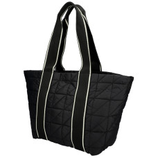 Velká dámská kabelka v prošívaném designu černá