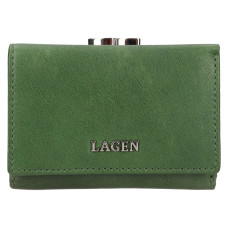 Lagen dámská peněženka kožená s kovovým rámečkem LG-2131-BASIL-ZELENÁ
