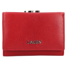 Lagen dámská peněženka kožená s kovovým rámečkem LG-2131-PORT WINE-ČERVENÁ
