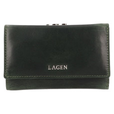 Lagen dámská peněženka kožená s kovovým rámečkem LG-2167-ZELENÁ-GREEN