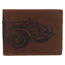Lagen pánská peněženka kožená 19179 CAR-AUTO HNĚDÁ-BRN