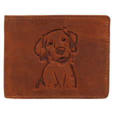 Lagen pánská peněženka kožená 66-6535 PES-DOG HNĚDÁ-TAN