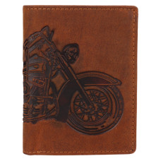 Lagen pánská peněženka kožená 66-6401 MOTORKA HNĚDÁ-TAN