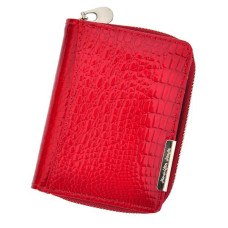 Jennifer Jones Kožená červená malá dámská peněženka RFID