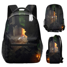 Dětský / studentský batoh s potiskem celého obvodu motiv Minecraft 3