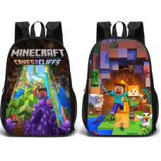 Oboustranný studentský batoh s potisky Minecraft vzor 3