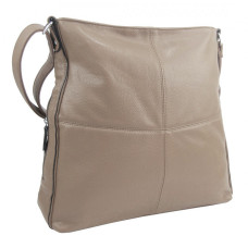 Praktická velká dámská crossbody kabelka 47-MH latté hnědá