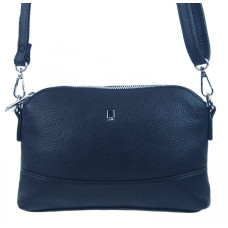 Tmavě modrá crossbody dámská kabelka se třemi oddíly 5414-BB