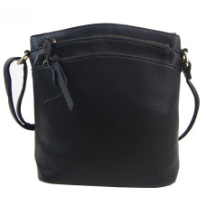 Černá dámská crossbody kabelka se zlatými doplňky