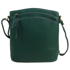 Zelená dámská crossbody kabelka se zlatými doplňky