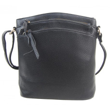 Tmavě šedá dámská crossbody kabelka se zlatými doplňky