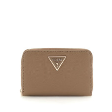 GUESS Laurel SLG Medium Zip Arround – Dark Taupe – střední peněženka
