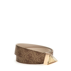 GUESS Eco Erica Adjustable & Reversible Belt – Latte Logo – dámský oboustranný pásek