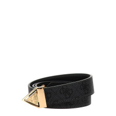 GUESS Eco Erica Adjustable & Reversible Belt – Coal Logo – dámský oboustranný pásek