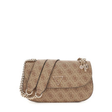 GUESS Eco Erica Convertible Xbody Flap – Latte Logo – Crossbody kabelka