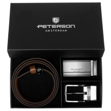 Pánská dárková sada Peterson PTN KL-B006-S001 BLACK-BROWN 125