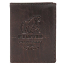 Pánská peněženka Peterson PTN N4-BE-BEAR tmavě hnědá