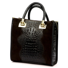 Dámská kabelka Luka 26-072 CROCO tmavě hnědá