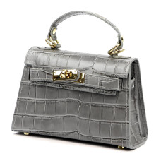 Dámská kabelka Luka 24-089 CROCO popelavá