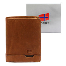 Pánská peněženka Nordee HJORT N4 světle hnědá