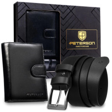 Pánská dárková sada Peterson PTN SET N4L-NGV-BW BLACK 115