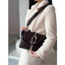 GROSSO Čokoládově hnědá kabelka přes rameno / crossbody