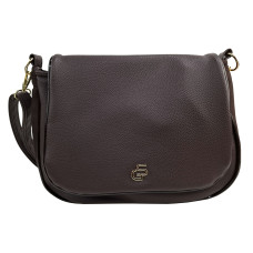 GROSSO Čokoládově hnědá crossbody kabelka