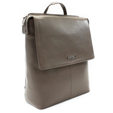 Šedohnědý městský kožený batoh 311-1660-26