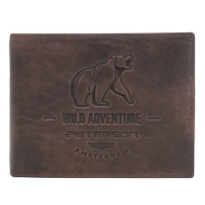 Pánská peněženka Peterson PTN N992-BE-BEAR tmavě hnědá