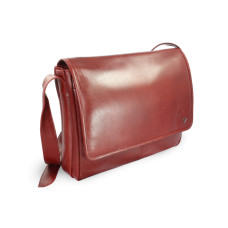 Červená kožená taška na notebook 213-6118-31