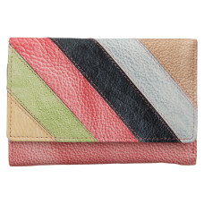 Lagen dámská peněženka kožená 864-77/R - růžová/multi - LIPSTICK/MULTI