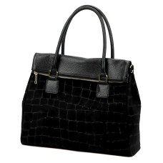 Dámská kabelka Camilla PREMIUM 10.015 CROCO černá