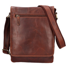 Lagen KOŽENÁ CROSSBODY HAREL HNĚDÁ