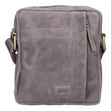 Lagen PÁNSKÁ KOŽENÁ TAŠKA CROSSBODY SETH ŠEDÁ