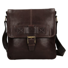 Lagen KOŽENÁ CROSSBODY NIKITA TMAVĚ HNĚDÁ