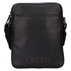 Lagen PÁNSKÁ KOŽENÉ CROSSBODY PERCY ČERNÁ