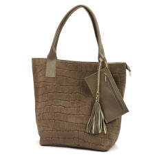 Dámská kabelka Luka 26-036 CROCO taupe