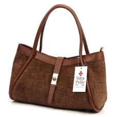 Dámská kabelka Camilla PREMIUM 10.014 CROCO hnědá